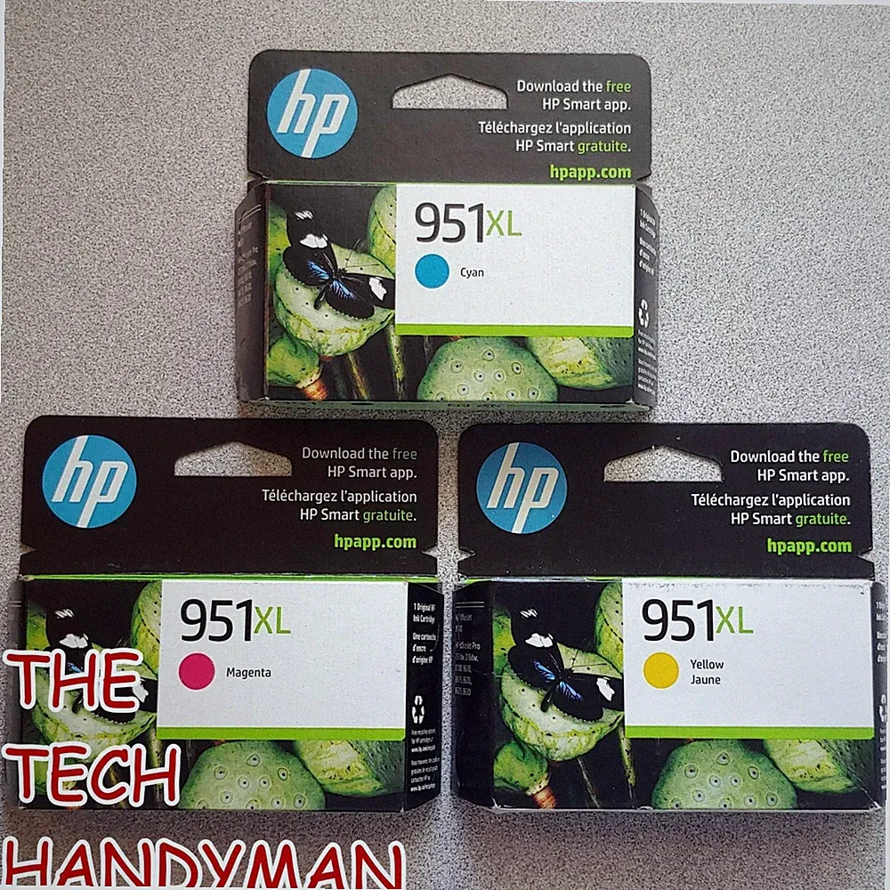 3-PACK HP GENUINE 951XL COLOR INK (RETAIL BOX) for the OFFICEJET PRO 8620 8625