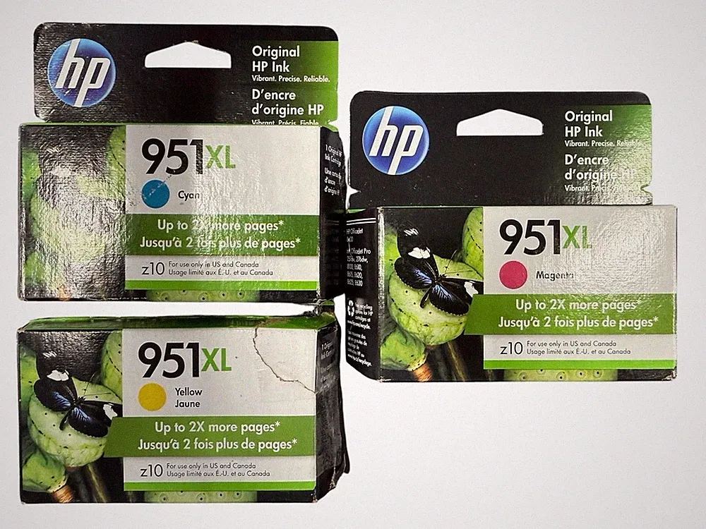 3-PACK HP GENUINE 951XL COLOR INK (RETAIL BOX) OFFICEJET PRO 8600 FREE SHIPPING