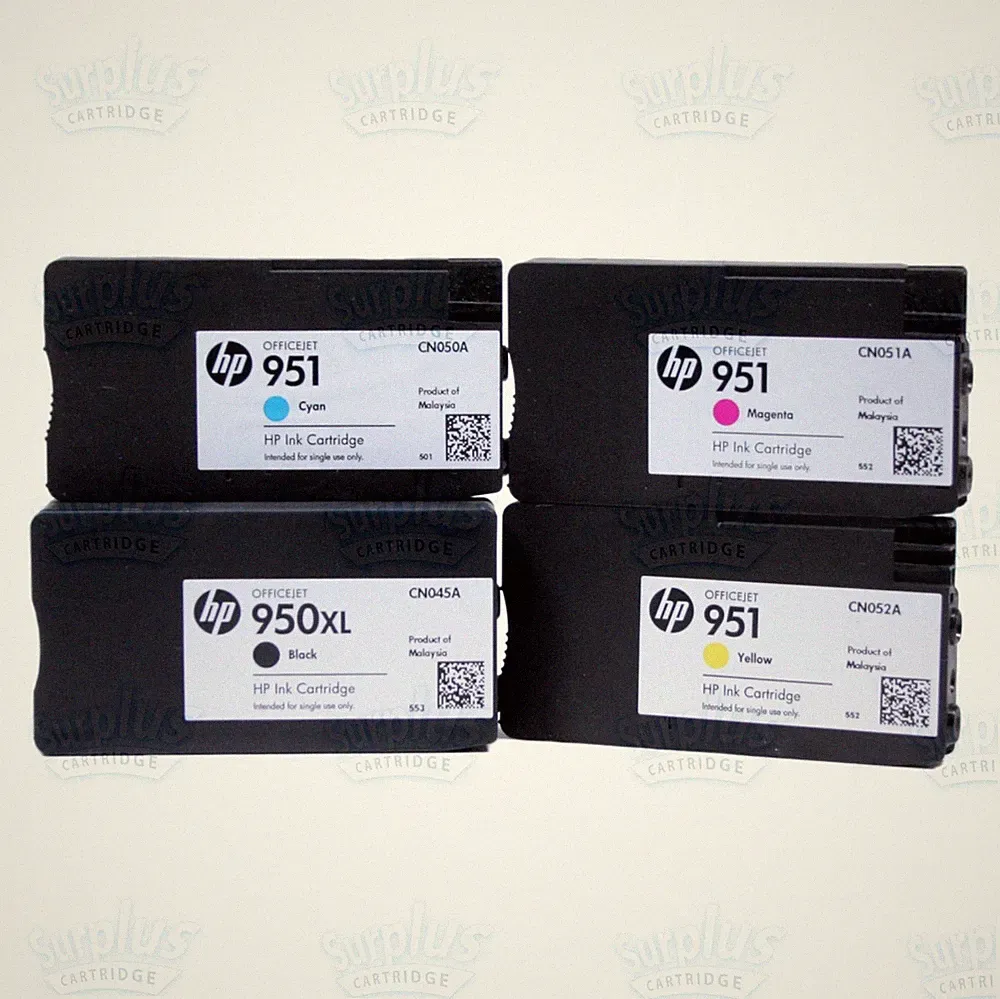 4pk Genuine HP 950XL Black & 951 3-Color OfficeJet 8620 8600 8630
