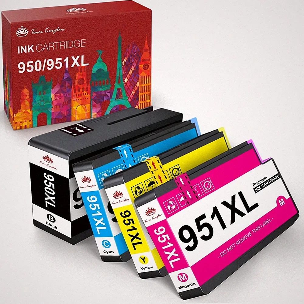 4PK Ink Cartridges for HP 950XL HP 951XL OfficeJet Pro 251dw 8600 8610 Printer