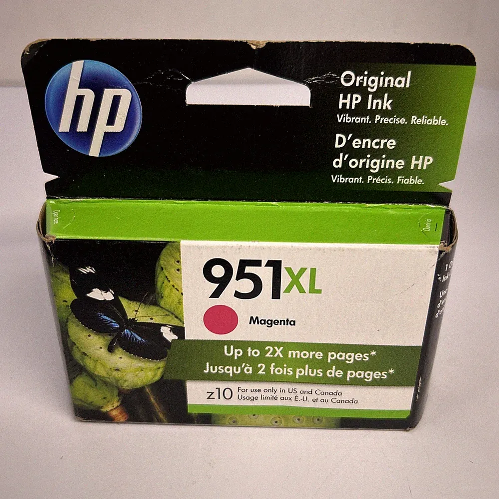 Genuine HP 951XL Magenta Ink Cartridge CN047AN Factory Sealed Expired Feb 2024