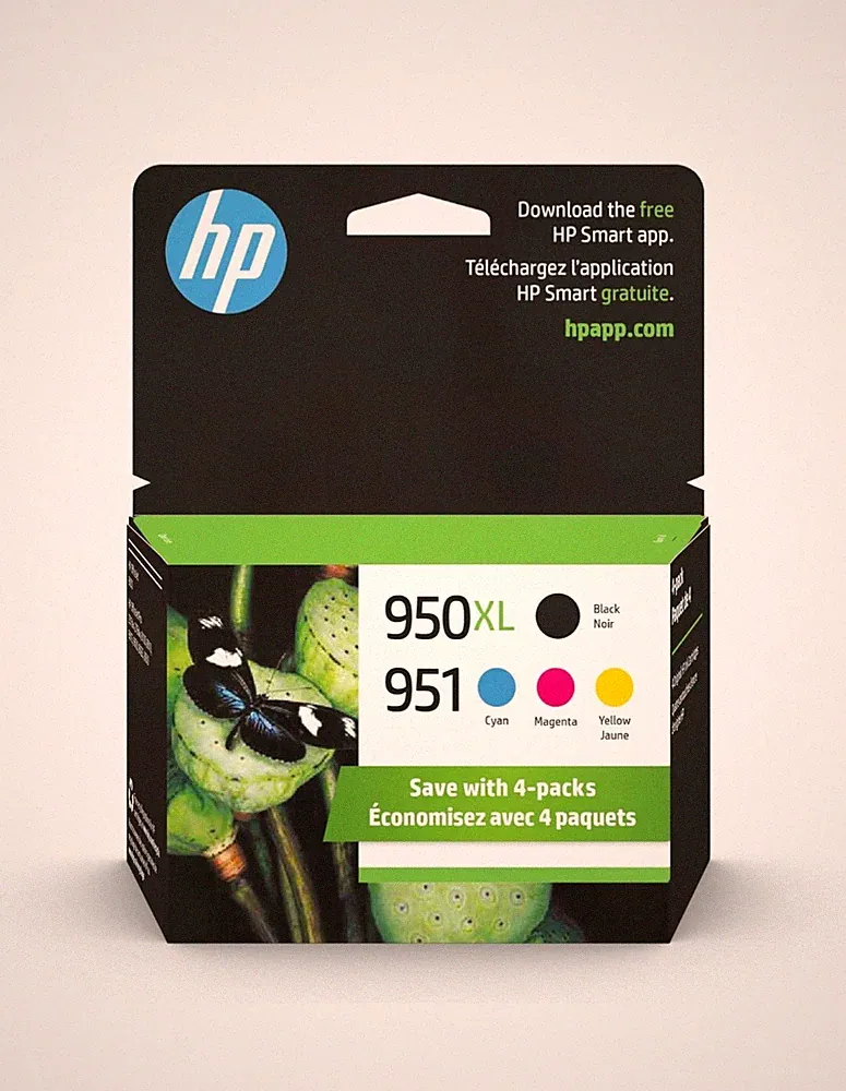 HP 951 Black, Cyan, Magenta, Yellow Ink Black XL + CMY. Exp May 2027. Sealed.