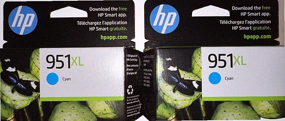 HP 951XL Cyan High-Yield Ink Cartridge, CN046AN*Exp date 2027*Lot of 2*