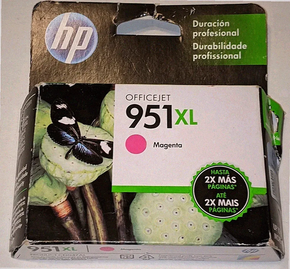 HP 951XL Printer Ink Cartridge Magneta New In Box Sealed Genuine Dec 2016