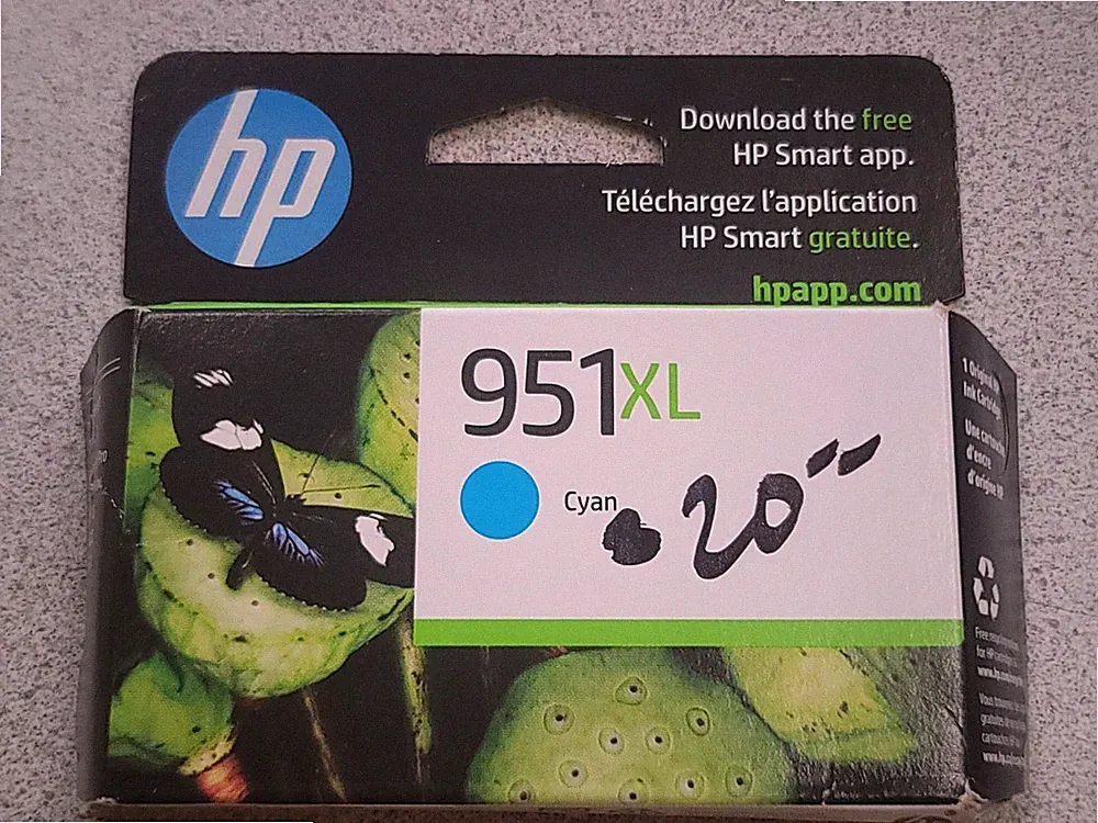 NEW HP OFFICEJET 951XL CYAN PRINTER INK CARTRIDGE EXPIRED JAN 2026 - FREE SHIP