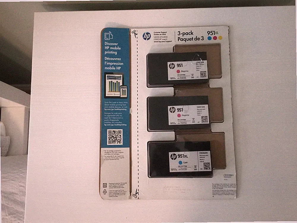 Printer Ink Cartridges HP 951XL New - Open Package